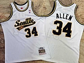 Supersonics 34 Pay Allen White 2005-06 Hardwood Classics Jersey Mixiu,baseball caps,new era cap wholesale,wholesale hats
